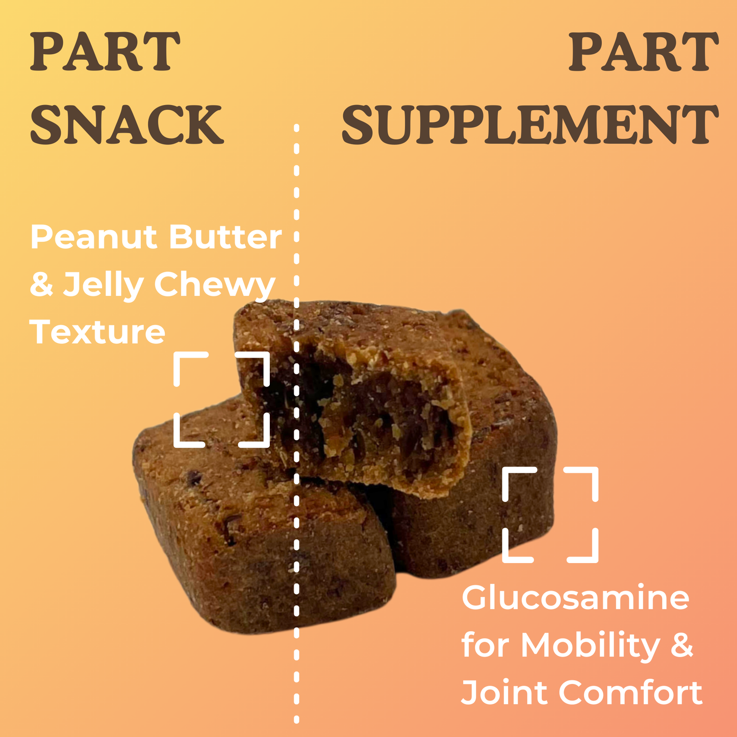 Toast of the Town - Peanut Butter & Blueberry Dog Hip & Joint Chews with Glucosamine 5oz