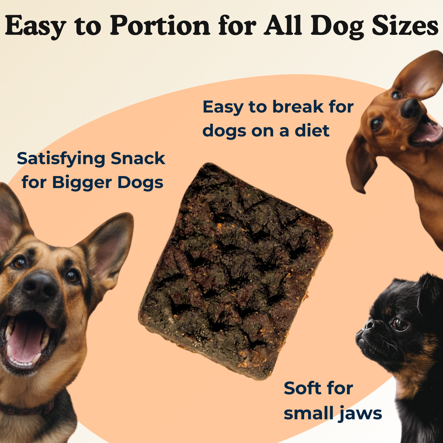 Barkfast Waffles - Soft Dog Jerky with Lamb, Sweet Potato, and Blueberry. All-Natural, Limited Ingredient Treats