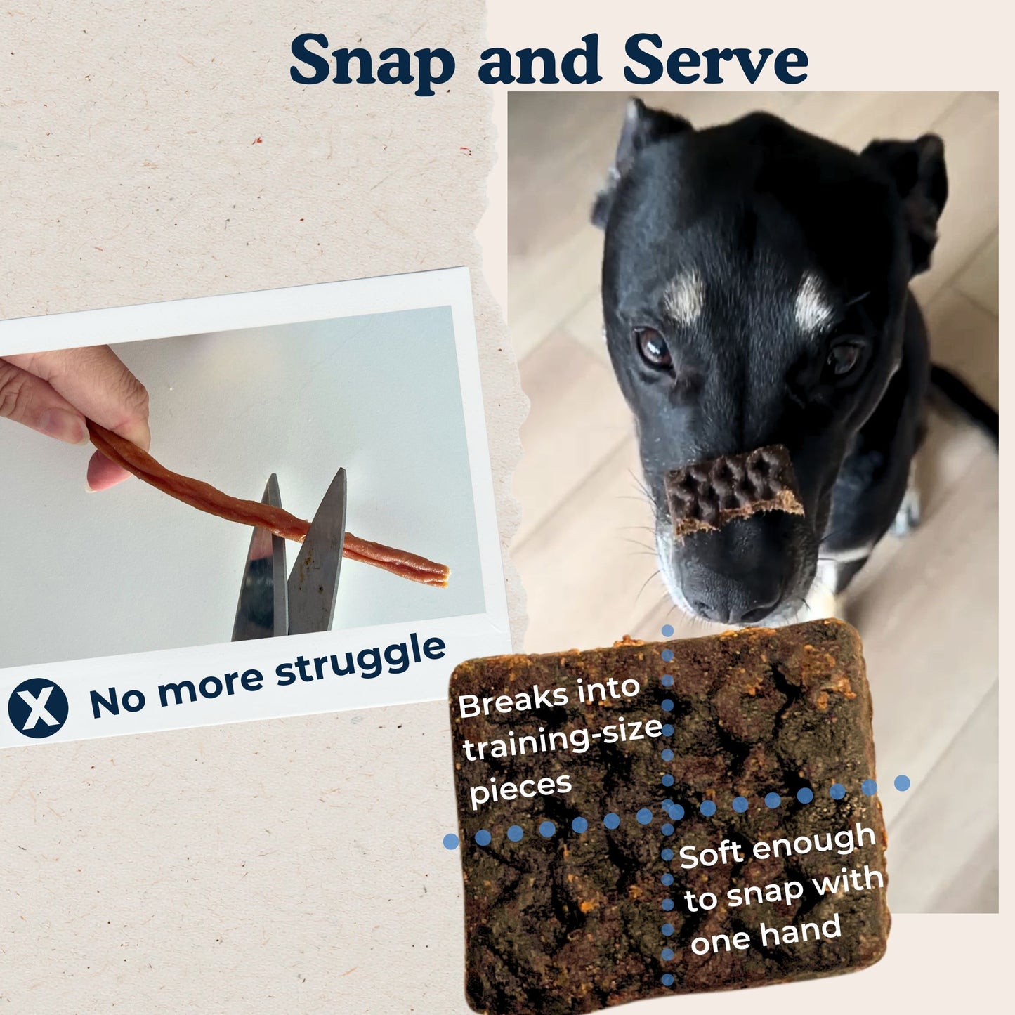 Barkfast Waffles - Soft Dog Jerky with Lamb, Sweet Potato, and Blueberry. All-Natural, Limited Ingredient Treats