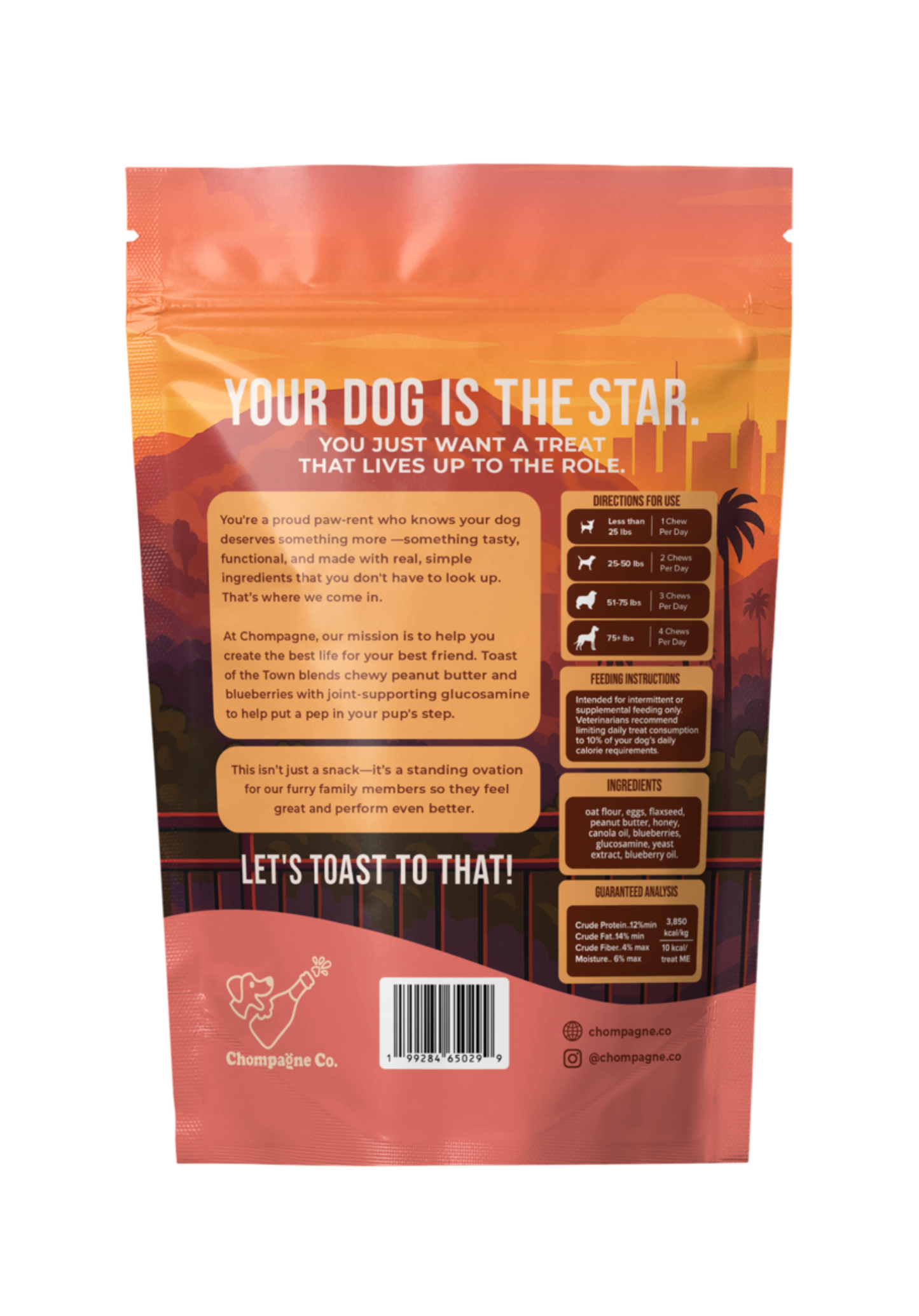 Toast of the Town - Peanut Butter, Blueberry and Glucosamine Chews