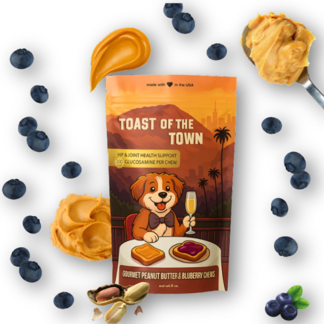 Toast of the Town - Peanut Butter, Blueberry and Glucosamine Chews